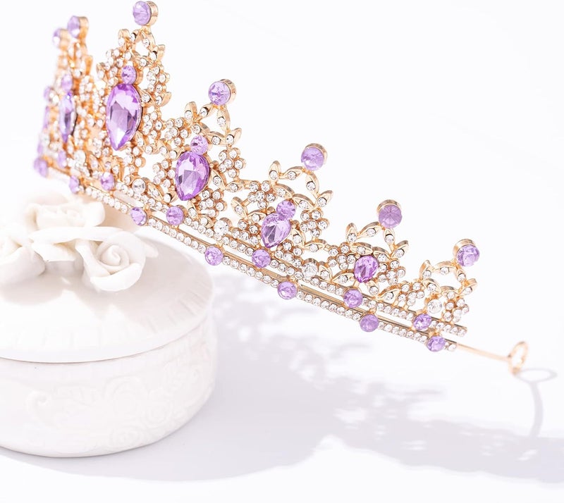 FORSEVEN Crystal Tiaras for Women, Wedding Tiaras and Crowns for Women Tiaras for Birthday Party Princess Crown Hair Accessories Bride Rhinestone Christmas Decorations Headband - Image 3